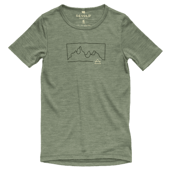 Tricou cu mânecă scurtă Devold Active Outline Tee Kid 421A FOREST