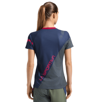 Tricou cu mânecă scurtă La Sportiva FLOW T-SHIRT Women Malibu Blue/Hibiscus