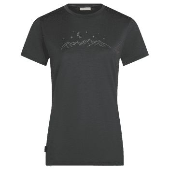 Tricou cu mânecă scurtă Icebreaker Merino 150 Tech Lite SS Tee Sparkling Stars Women OBSIDIAN