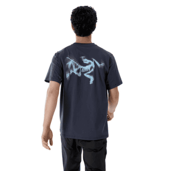 Tricou cu mânecă scurtă Arcteryx Kragg SL Cotton Blurred Bird SS Men Black Sapphire
