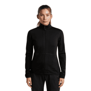 Hanorac Icebreaker Merino 400 Realfleece™ Descender LS Zip Women BLACK