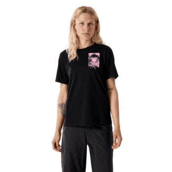 Tricou cu mânecă scurtă Arcteryx Krag SL Cotton Superbloom Crew SS Women Black