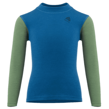 Tricou cu mânecă lungă Aclima WarmWool Crew Neck Children Corsair / Dill