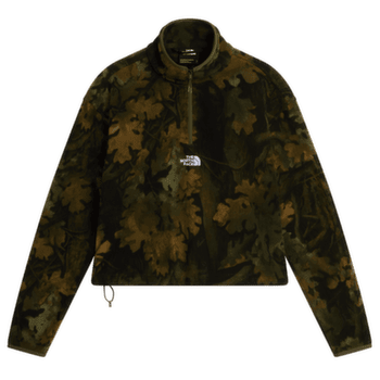 Jachetă The North Face NOVELTY LOGO GLACIER 1/4 ZIP - PRINT WOMEN T2Z WOODLAND GREEN YOSEMITE OAK PRINT