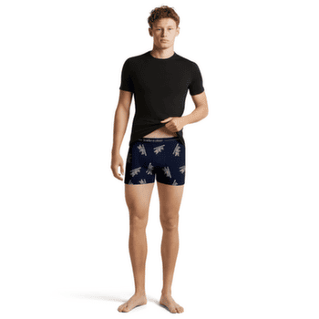 Boxeri Icebreaker Merino 150 Anatomica Boxers Bear Tour AOP Men Midnight Navy