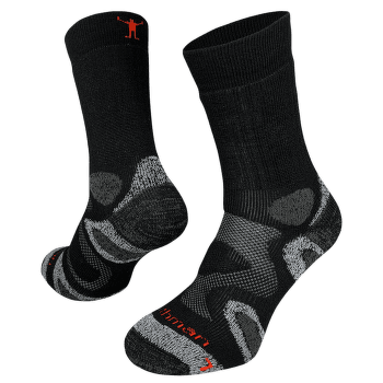 Șosete Northman Trekking Mid Merino Crew (TMMC) Černá/Šedá