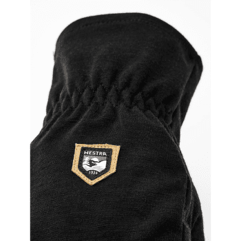 Mănuși Hestra Merino Windwool Liner - 5 finger Svart