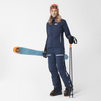 Jachetă Millet White Primaloft Hoodie Women CORONET BLUE/FOGGY DEW