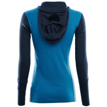 Hanorac Aclima WarmWool Hood Sweater W/Zip Women Navy Blazer / Blue Sapphire / Azure Blue