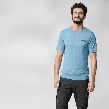 Tricou cu mânecă scurtă Fjällräven Abisko Wool Logo SS Men Patina Green