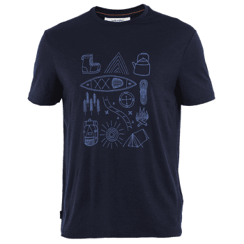 Tricou cu mânecă scurtă Icebreaker Merino 150 Tech Lite SS Tee Camp Essentials Men Midnight Navy