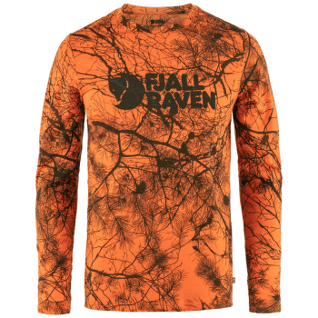 Tricou cu mânecă lungă Fjällräven Värmland Wool LS Men Orange Multi Camo
