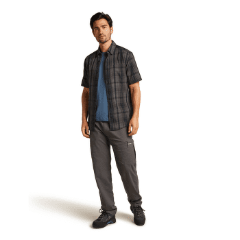 Cămașă cu mânecă scurtă Icebreaker Merino 125 Cool-Lite™ Steveston SS Shirt Plaid Men DK LODEN/BITTERSWEET/P