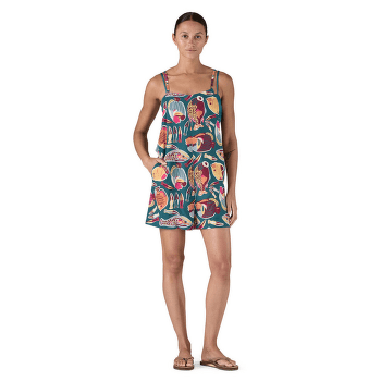 În general Patagonia Tidal Threads Romper Women Wrasse: Wetland Blue