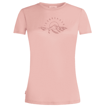Tricou cu mânecă scurtă Icebreaker Merino 150 Tech Lite SS Tee Sunrise Summit Women BLUSH