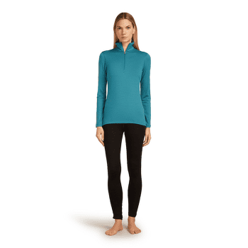 Tricou cu mânecă lungă Icebreaker Merino 200 Oasis LS Half Zip Women Black