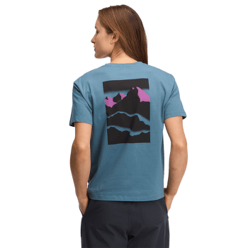 Tricou cu mânecă scurtă Black Diamond Mountainscape SS Tee Women Creek Blue