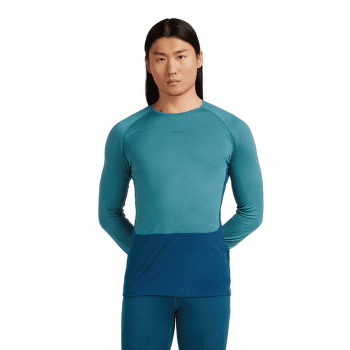 Tricou cu mânecă lungă Icebreaker Merino 200 ZoneKnit™ LS Crewe Men BLACK