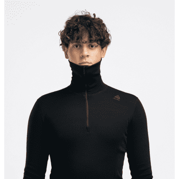 Tricou cu mâneci lungi Aclima WarmWool Polo Men Green Gables / Corsair / Jet Black