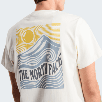 Tricou cu mânecă scurtă The North Face Mountain Escape Relaxed Short Sleeve Tee - Graphic Men WHITE DUNE