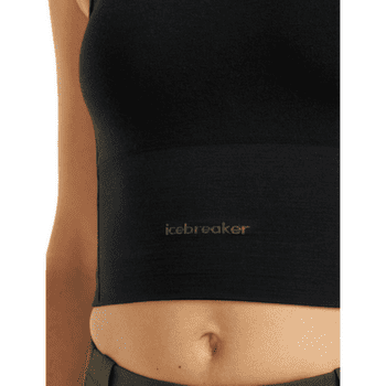 Sutien Icebreaker Merino Blend 260 Seamless Rib Strappy Tank Women BLACK