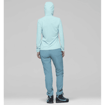 Tricou cu mânecă lungă Norrona femund tech Hood Women Aqua Haze