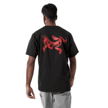 Tricou cu mânecă scurtă Arcteryx Kragg SL Cotton Blurred Bird SS Men Black/Dynasty