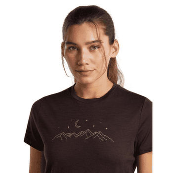 Tricou cu mânecă scurtă Icebreaker Merino 150 Tech Lite SS Tee Sparkling Stars Women PINK QUARTZ