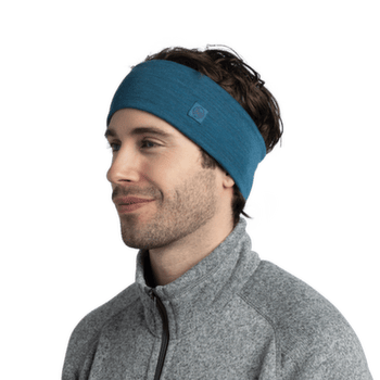 Bandă pentru cap Buff MERINO WIDE HEADBAND SOLID SOLID BLACK