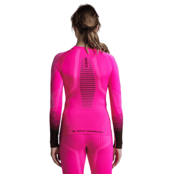 Tricou cu mânecă lungă X-Bionic INVENT GRAPHICS SHIRT LS Women FLUO PINK/X WHITE