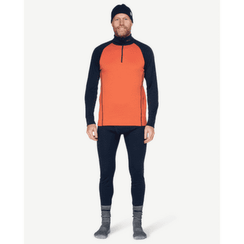 Tricou cu mânecă lungă Devold Duo Active Merino 205 Z. Neck Man 087A BRICK