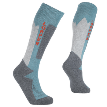 Șosete pentru genunchi Lorpen WOOL SKI TWO PACK KIDS 875 ARCTIC/DARK MARINE