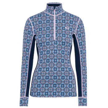 Tricou cu mânecă lungă Kari Traa Rose H/Z (622691) ROCEA/DARK NAVY BLUE