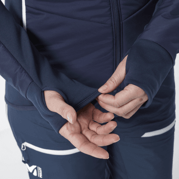 Jachetă Millet White Primaloft Hoodie Women CORONET BLUE/FOGGY DEW