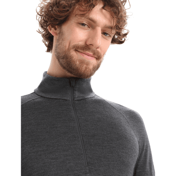 Pulover (închidere 3/4) Icebreaker 260 ZoneKnit LS Half Zip Men JET HTHR/BLACK/METRO HTHR/CB