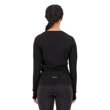 Tricou cu mânecă lungă Mons Royale Bella Merino Air-Con LS Women Black Daisy