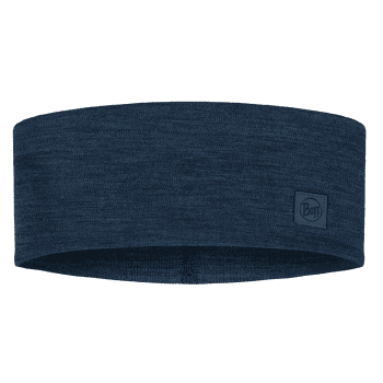 Bandă pentru cap Buff MERINO WIDE HEADBAND SOLID SOLID NIGHT BLUE
