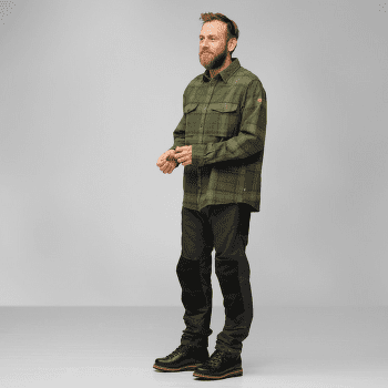 Cămașă cu mânecă lungă Fjällräven Övik Twill Shirt Men Dark Navy-Chestnut