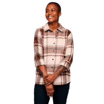 Cămașă cu mânecă lungă Black Diamond Project Flannel Women Chalk Pink-Walnut Plaid
