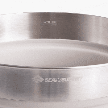 Oală Sea to Summit Detour Stainless Steel Collapsible Pot - 5L Moonstruck Grey