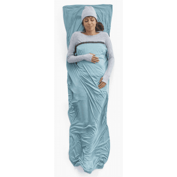Inserție pentru sac de dormit Sea to Summit Comfort Blend Sleeping Bag Liner - Rectangular w/ Pillow Sleeve Aqua Sea Blue
