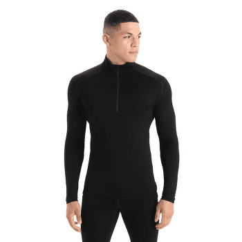Tricou cu mânecă lungă Icebreaker Merino 260 Tech LS Half Zip Men Black