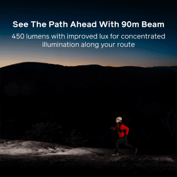 Lampă frontală BioLite Dash 450 Rechargeable HeadLamp Red