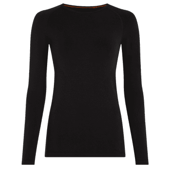 Tricou cu mânecă lungă Icebreaker Merino 260 ZoneKnit™ Seamless LS Crewe Women BLACK