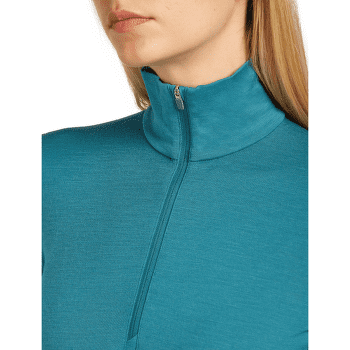 Tricou cu mânecă lungă Icebreaker Merino 200 Oasis LS Half Zip Women Black