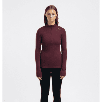 Tricou cu mânecă lungă Aclima WarmWool Mock Neck Shirt Women Fig