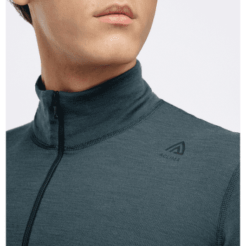 Tricou cu mânecă lungă Aclima WarmWool Mock Neck Shirt Men Green Gables