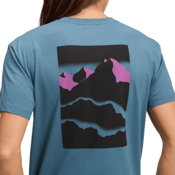 Tricou cu mânecă scurtă Black Diamond Mountainscape SS Tee Women Creek Blue
