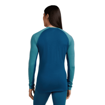 Tricou cu mânecă lungă Icebreaker Merino 200 ZoneKnit™ LS Crewe Men BLACK