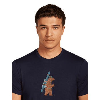 Tricou cu mânecă scurtă Icebreaker Merino 150 Tech Lite SS Tee Bear Tour Men Midnight Navy